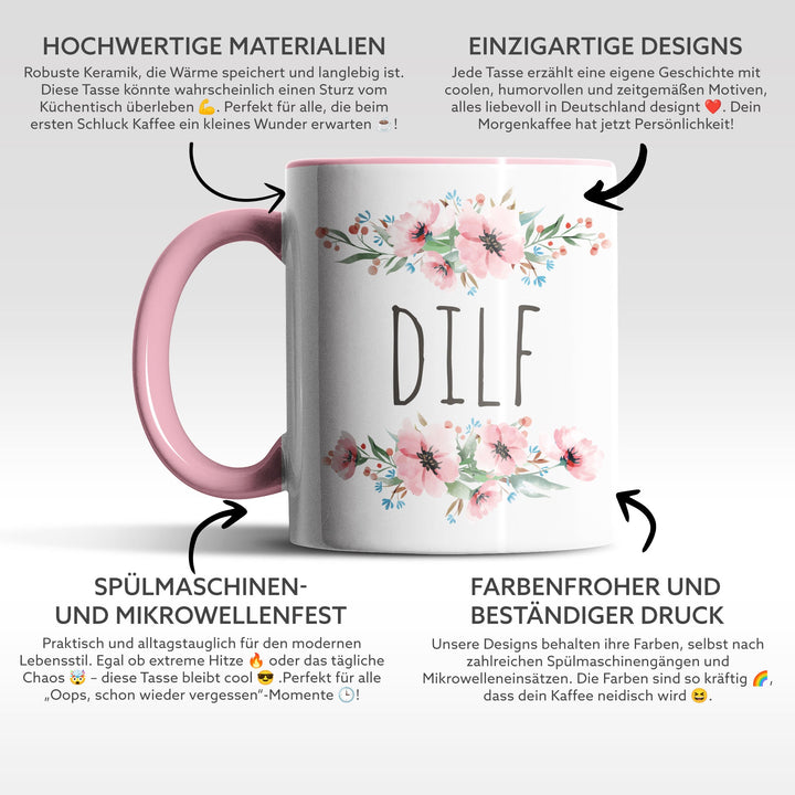 Tasse "DILF" – Lustige Spruch-Tasse für Männer & Väter mit Humor