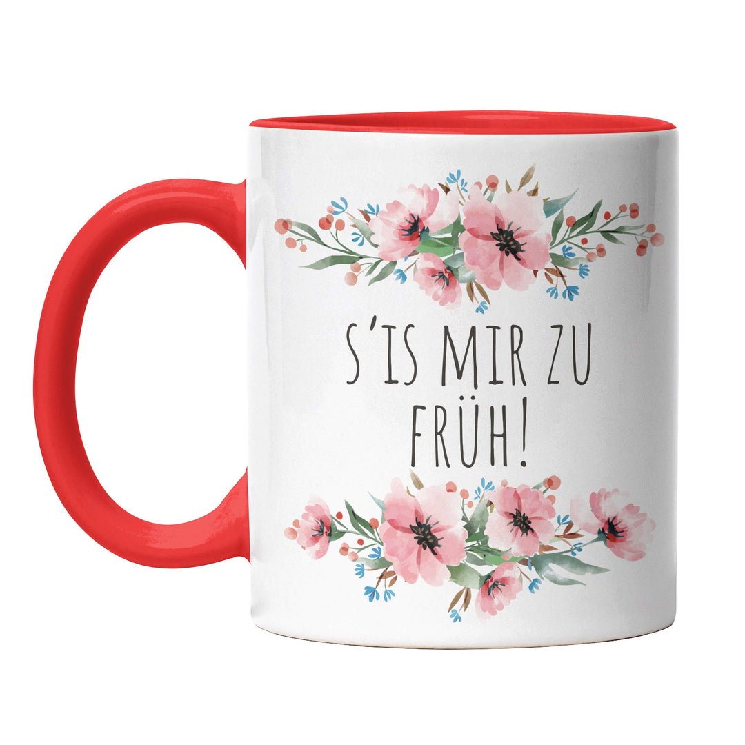 Tasse "S is mir zu früh" – Lustige Morgenmuffel-Tasse für Büro & Alltag