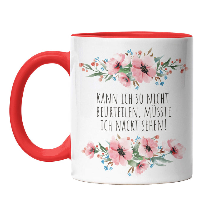 Tasse "Nicht beurteilen, Nackt sehen" – Lustige Spruch-Tasse für Freidenker & Humorvolle