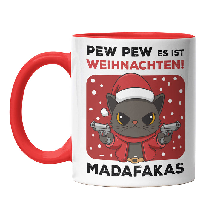 Pew Pew es ist Weihnachten Madafakas Tasse – Lustige Weihnachts-Tasse mit Spruch | PEPAM Geschenke