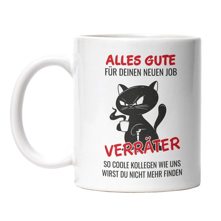 Lustige Tasse "Alles Gute Verräter" – Humorvolles Abschiedsgeschenk für Kollegen