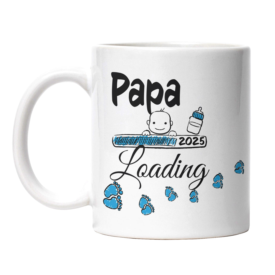 Lustige Tasse "Papa Loading 2025" – Humorvolles Geschenk für werdende Väter