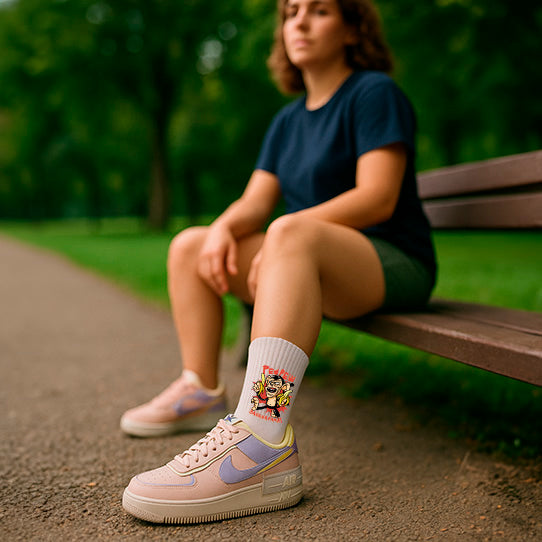 Socken „Bananafakas“ – Lustige Fun-Socken mit Bananen-Motiv | Witzige Spruchsocken | Geschenk mit Humor | Made in Europe