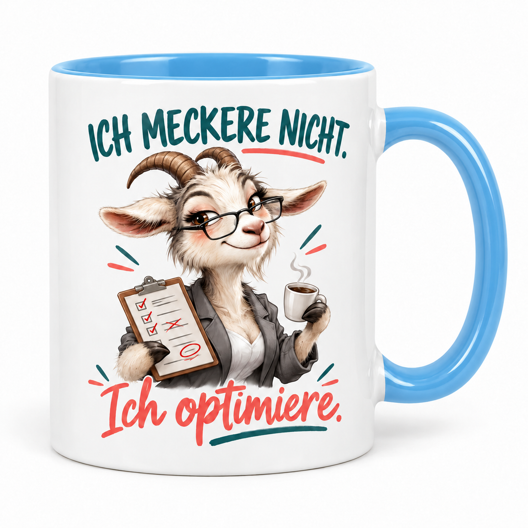 Lustige Ziegen-Tasse – Blau