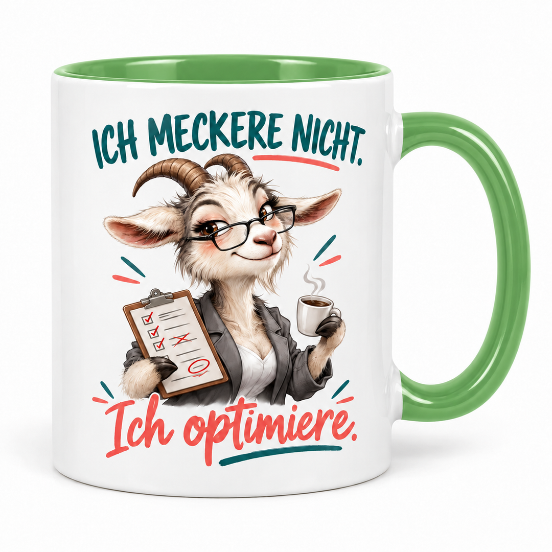 Lustige Ziegen-Tasse – Grün