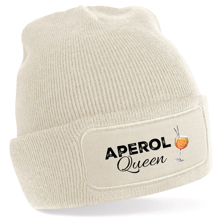 Aperol Queen Mütze – Lustige Beanie mit Spruch | Geschenk für Aperol Fans & Freundinnen
