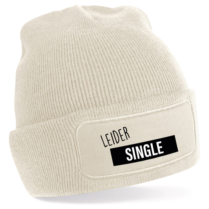 Leider Single Mütze – Lustige Beanie mit Spruch | Geschenk für Singles & Flirt-Fans