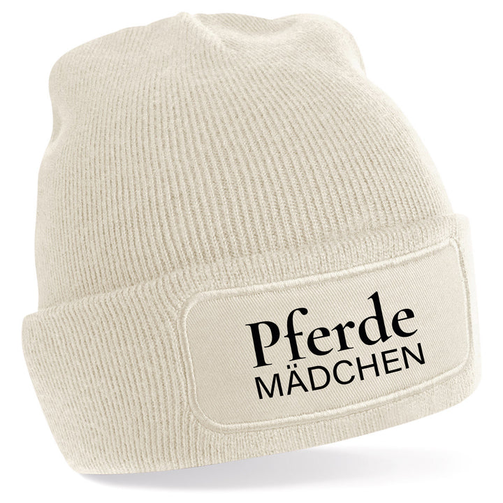 Pferde Mädchen Mütze – Beanie mit Spruch | Geschenk für Reiterinnen & Pferdeliebhaberinnen