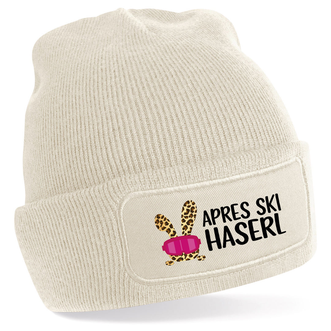 Mütze „Après-Ski Haserl“ | Lustige Beanie für Winter, Hütte & Party