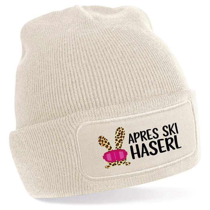 Mütze „Après-Ski Haserl“ | Lustige Beanie für Winter, Hütte & Party