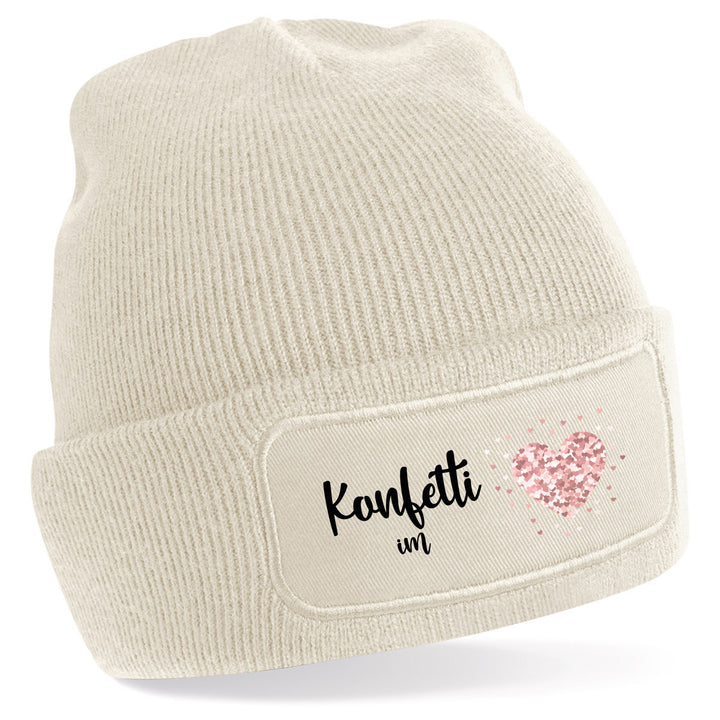 Mütze „Konfetti im Herz“ | Beanie mit Herz & guter Laune