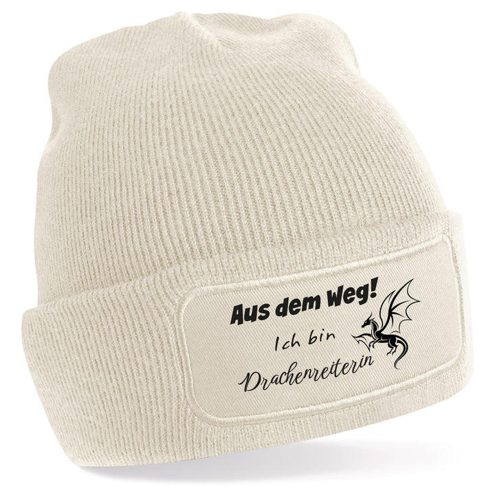 Mütze „Aus dem Weg – ich bin Drachenreiterin“ | Lustige Beanie für starke Frauen