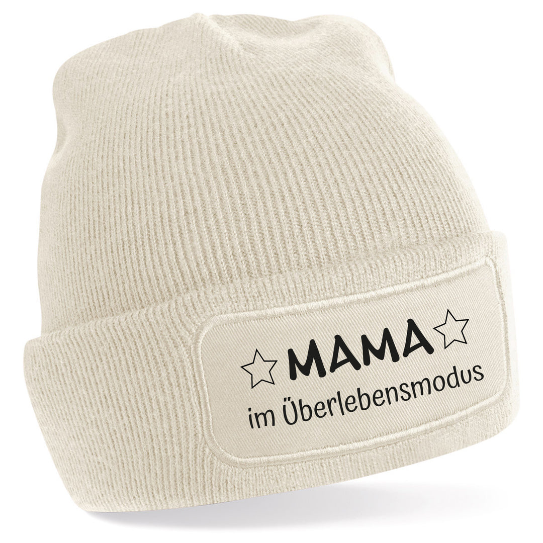Mütze „Mama im Überlebensmodus“ | Lustige Beanie für Mamas mit Humor
