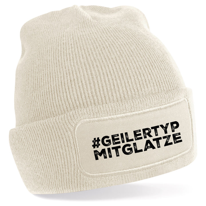 #geilertypmitglatze Mütze – Lustige Beanie mit Spruch | Geschenk für Männer mit Glatze & Humor