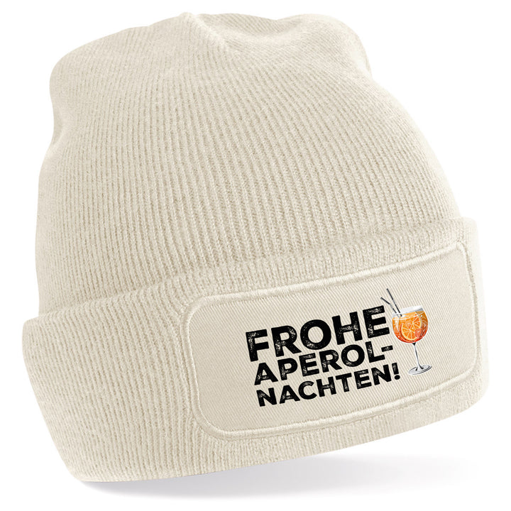 Frohe Aperolnachten Mütze – Lustige Weihnachtsmütze mit Spruch | Aperol Spritz Beanie Geschenkidee