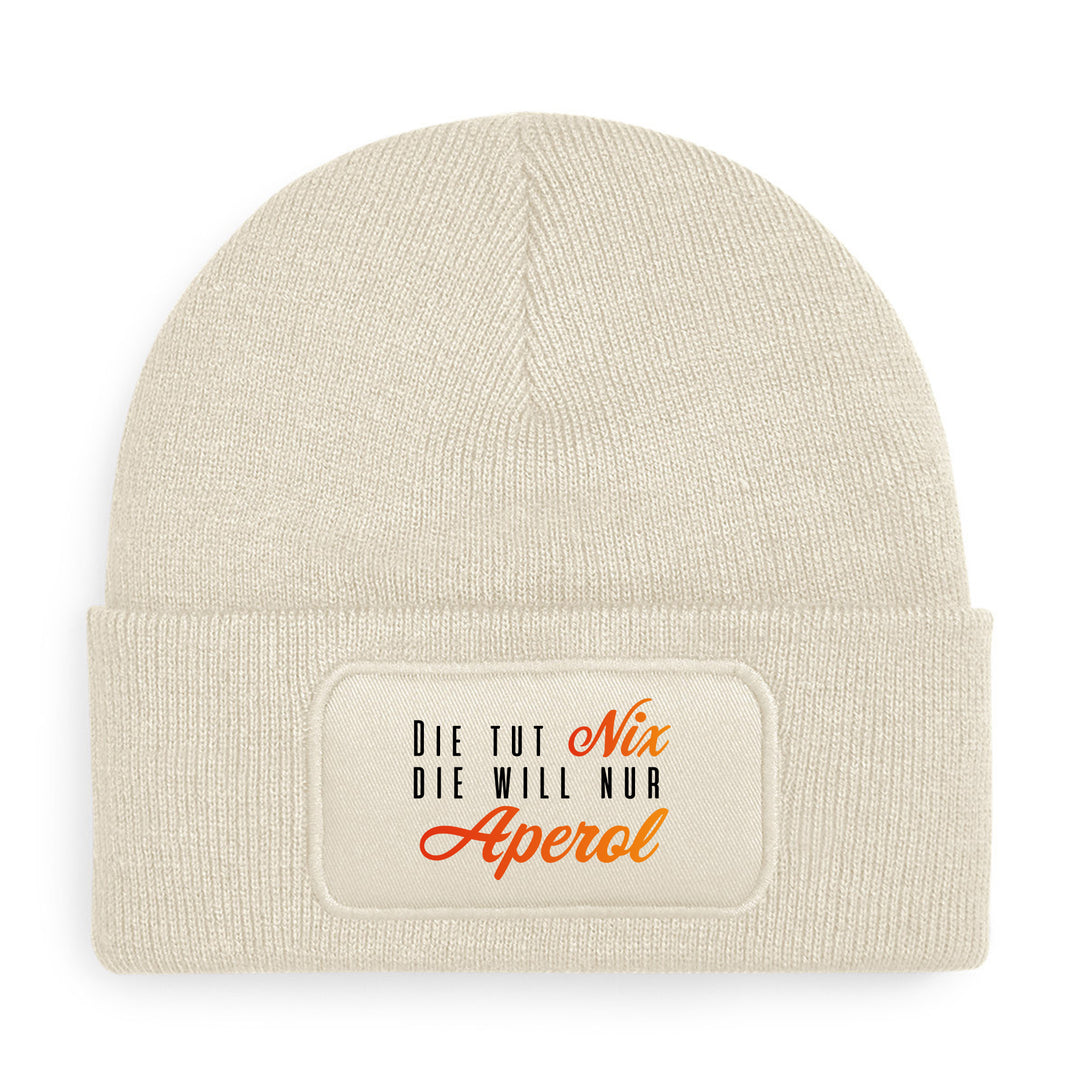 Die tut nix – Aperol Mütze | Lustige Beanie mit Spruch für Aperol Fans & Freundinnen