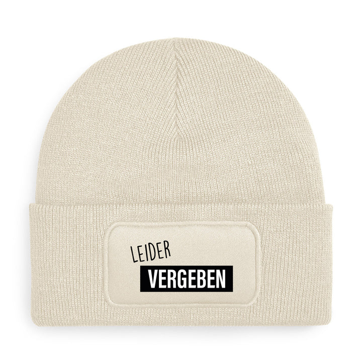 Leider vergeben Mütze – Lustige Beanie mit Spruch | Geschenk für Vergebene & Humorvolle