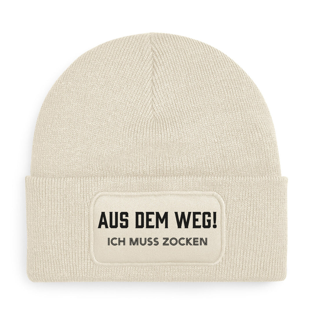Mütze „Aus dem Weg – ich muss zocken“ | Lustige Beanie für Gamer & Nerds