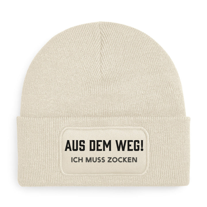 Mütze „Aus dem Weg – ich muss zocken“ | Lustige Beanie für Gamer & Nerds