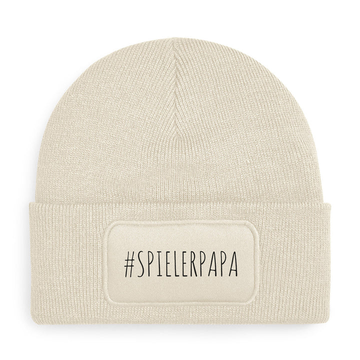 #spielerpapa Mütze – Lustige Beanie mit Spruch | Geschenk für Fußballväter & stolze Papas