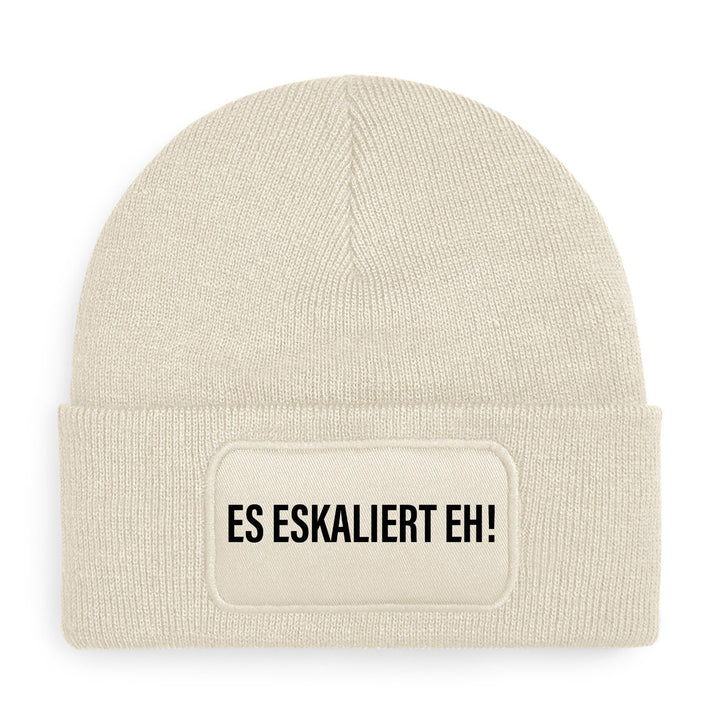 Es eskaliert eh Mütze – Lustige Beanie mit Spruch | Party Mütze & Geschenkidee für Freunde