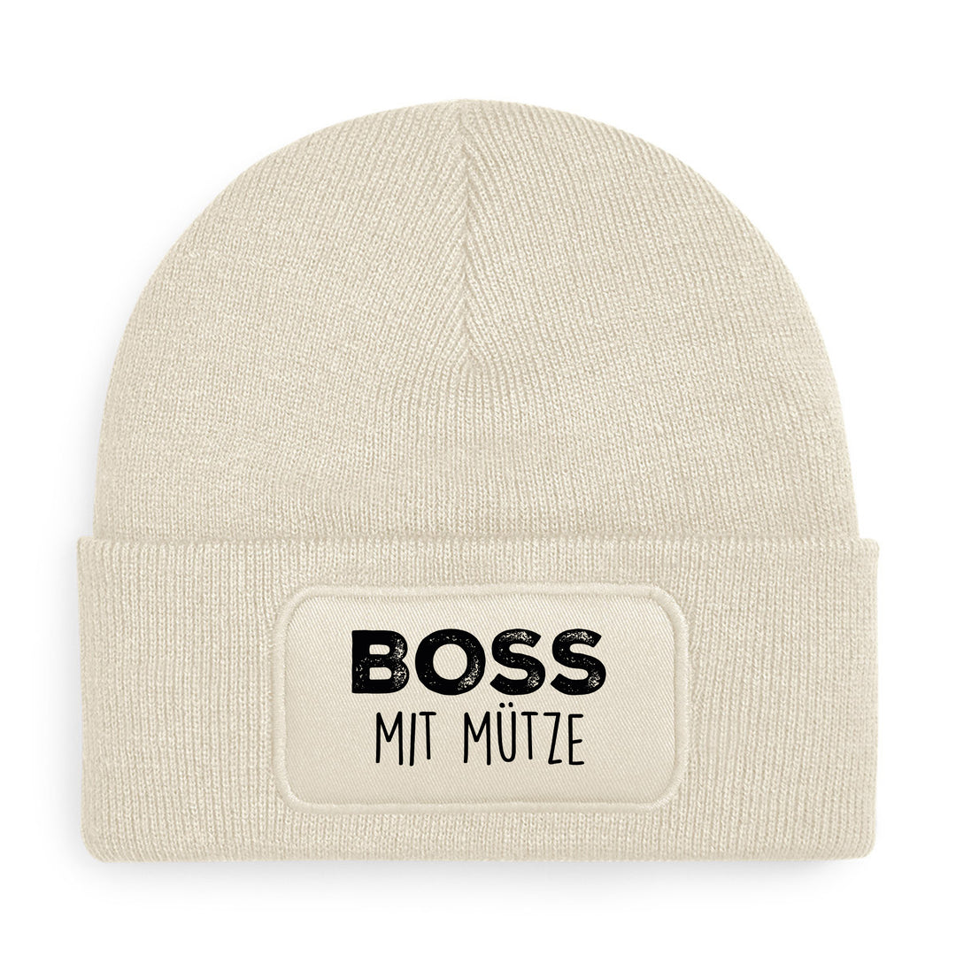 Boss mit Mütze – Lustige Beanie mit Spruch | Geschenk für Chefs & Menschen mit Stil