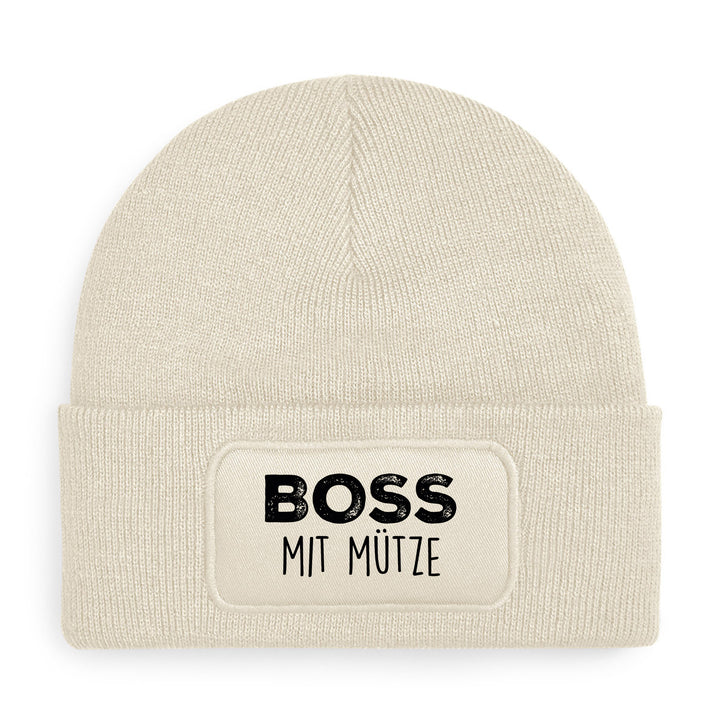 Boss mit Mütze – Lustige Beanie mit Spruch | Geschenk für Chefs & Menschen mit Stil
