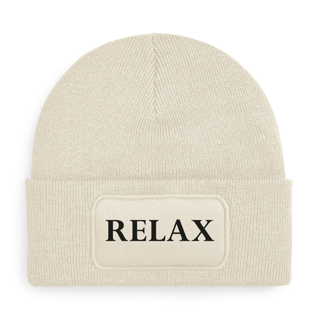 Relax Mütze – Stylische Beanie mit Spruch | Perfektes Accessoire für entspannte Tage