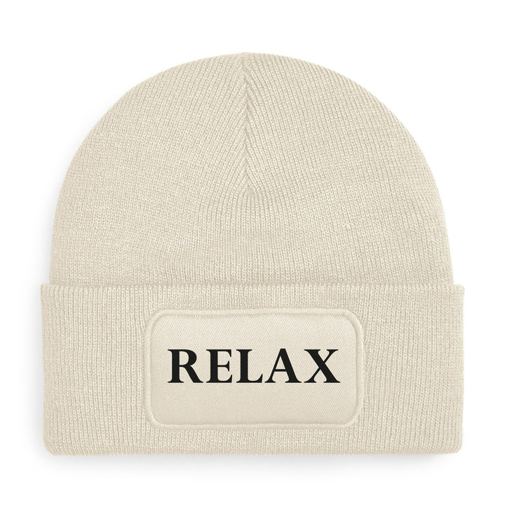 Relax Mütze – Stylische Beanie mit Spruch | Perfektes Accessoire für entspannte Tage