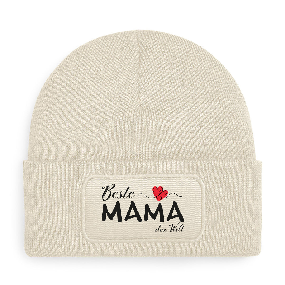 Mütze „Beste Mama der Welt“ ❤️ | Beanie mit Herz für besondere Mamas