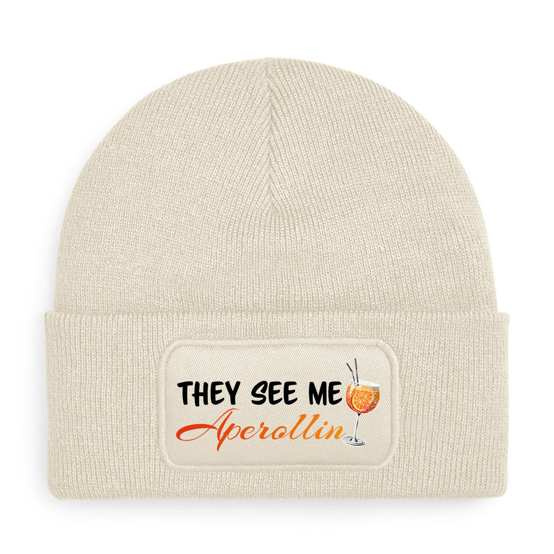 Aperollin Mütze – Lustige Beanie mit Spruch | Geschenk für Aperol Spritz Liebhaber