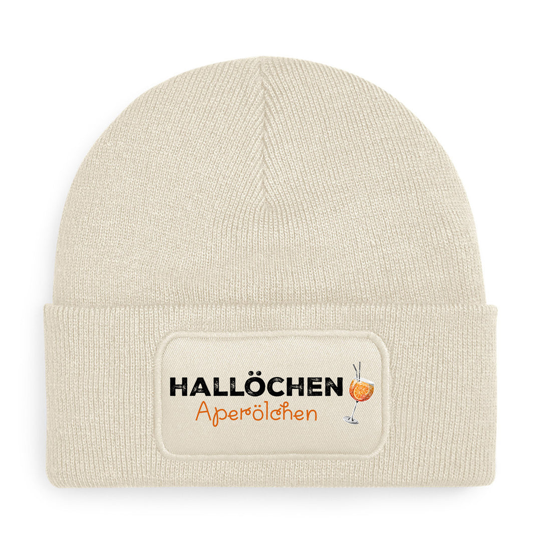 Hallöchen Aperölchen Mütze – Lustige Beanie mit Spruch | Geschenk für Aperol Spritz Fans