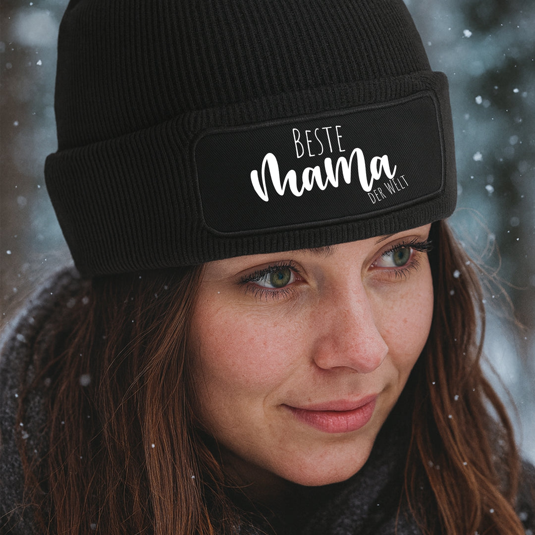 Beste Mama der Welt – Premium Beanie | Zeitlose Mütze für Herzensmamas