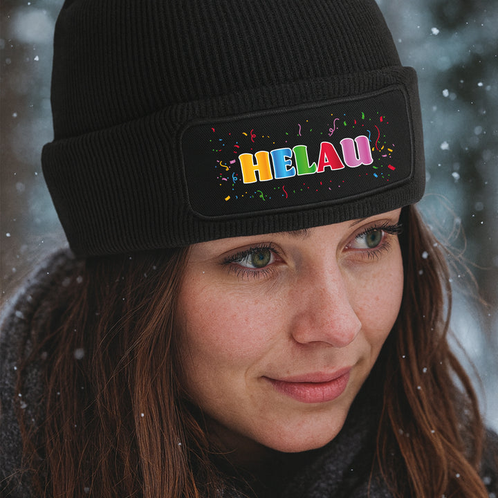 Helau Beanie | Lustige Karnevals-Mütze für Fasching & Winter