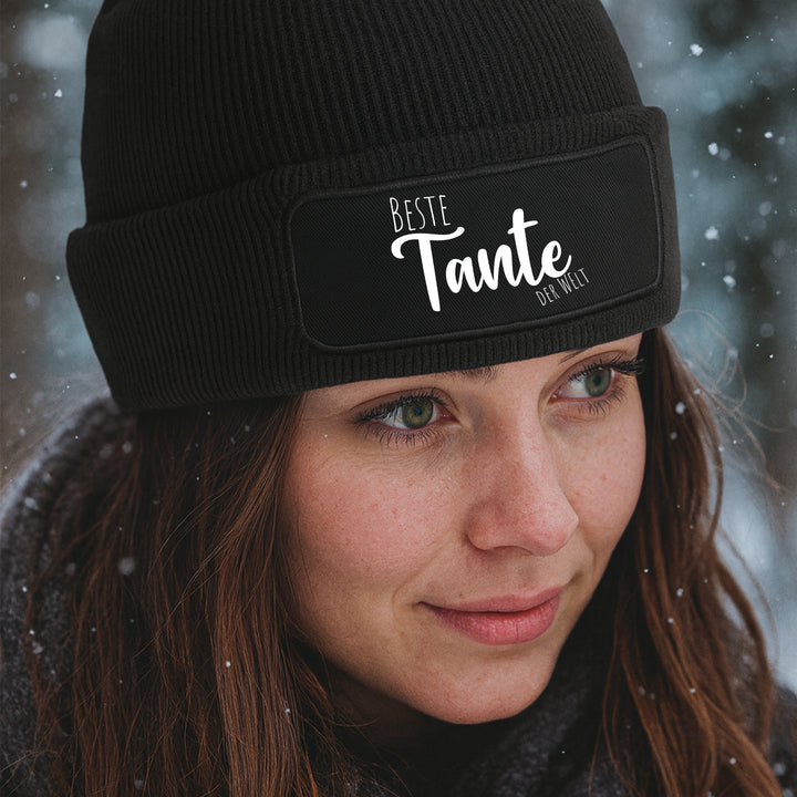 Mütze „Beste Tante der Welt“ | Statement-Beanie für Lieblingstanten