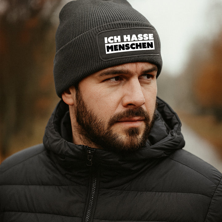 Ich hasse Menschen Mütze – Lustige Beanie mit Spruch | Geschenk für Introvertierte & Anti-Stress-Tage