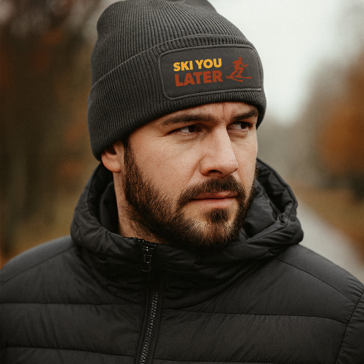 Ski you later Mütze – Lustige Beanie mit Spruch | Après-Ski & Winterspaß Geschenkidee