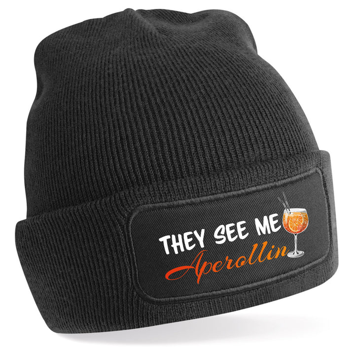 Aperollin Mütze – Lustige Beanie mit Spruch | Geschenk für Aperol Spritz Liebhaber