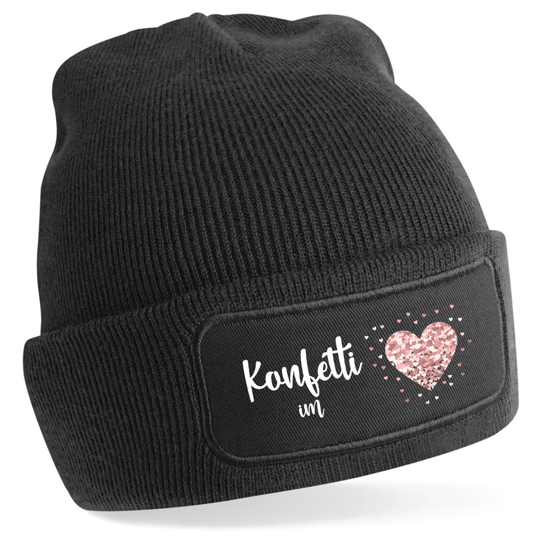 Mütze „Konfetti im Herz“ | Beanie mit Herz & guter Laune