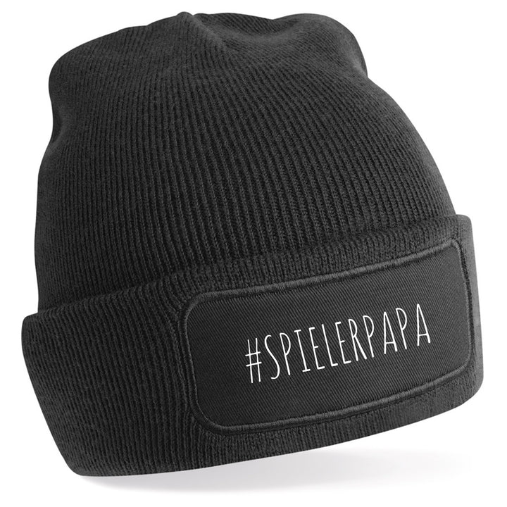 #spielerpapa Mütze – Lustige Beanie mit Spruch | Geschenk für Fußballväter & stolze Papas
