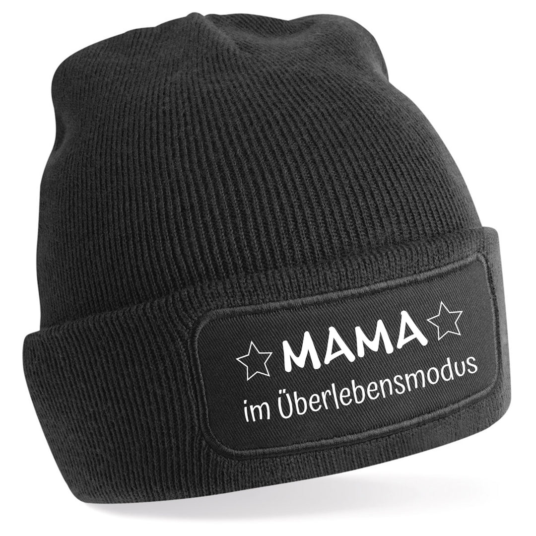 Mütze „Mama im Überlebensmodus“ | Lustige Beanie für Mamas mit Humor
