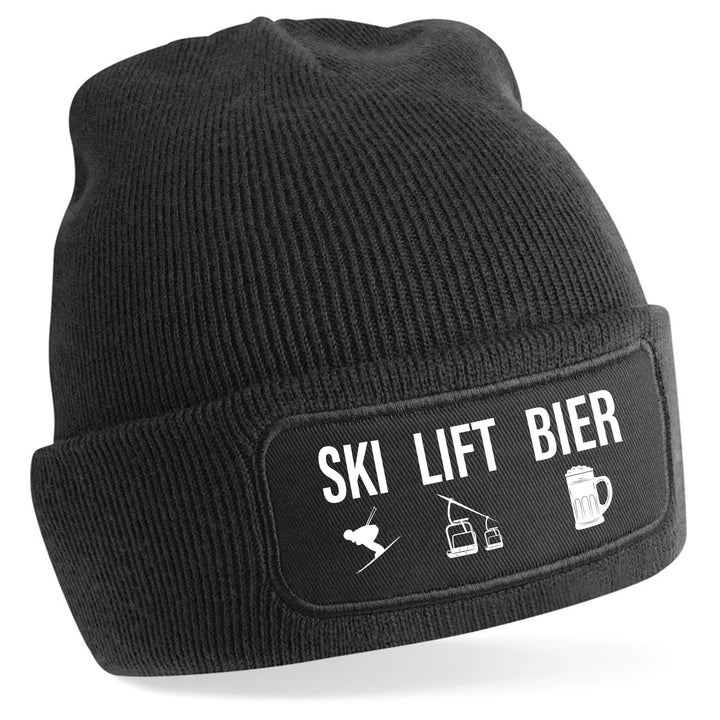 Ski Lift Bier Mütze – Lustige Beanie mit Spruch | Après-Ski & Winterspaß Geschenkidee