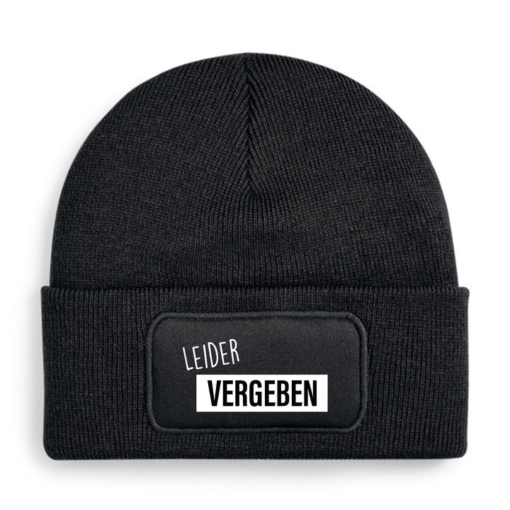 Leider vergeben Mütze – Lustige Beanie mit Spruch | Geschenk für Vergebene & Humorvolle