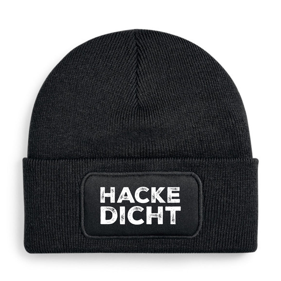 Hacke Dicht Mütze – Lustige Beanie mit Spruch | Geschenk für Party- & Glühwein-Fans
