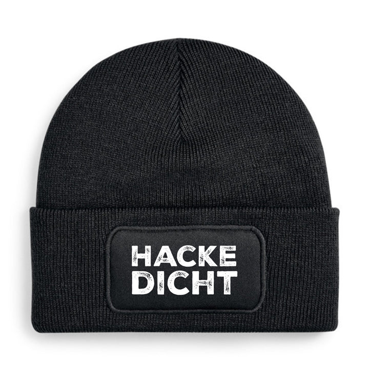 Hacke Dicht Mütze – Lustige Beanie mit Spruch | Geschenk für Party- & Glühwein-Fans