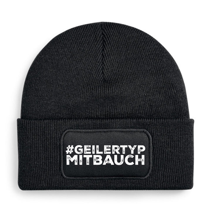 #geilertypmitbauch Mütze – Lustige Beanie mit Spruch | Geschenk für Männer mit Humor