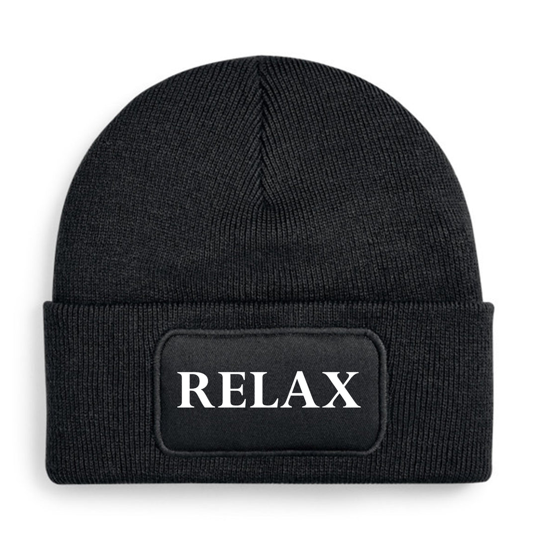 Relax Mütze – Stylische Beanie mit Spruch | Perfektes Accessoire für entspannte Tage