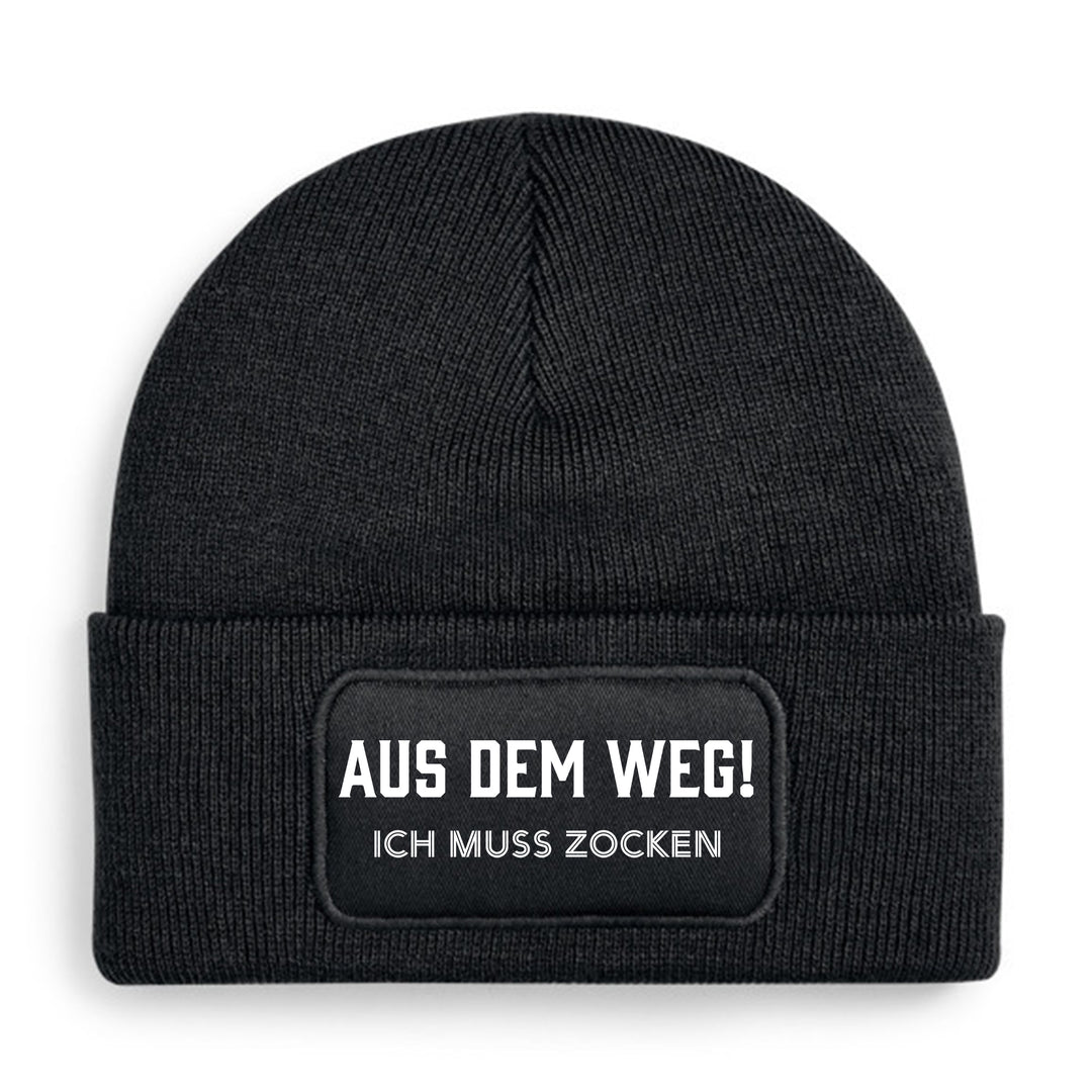 Mütze „Aus dem Weg – ich muss zocken“ | Lustige Beanie für Gamer & Nerds