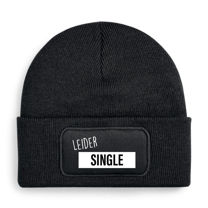 Leider Single Mütze – Lustige Beanie mit Spruch | Geschenk für Singles & Flirt-Fans