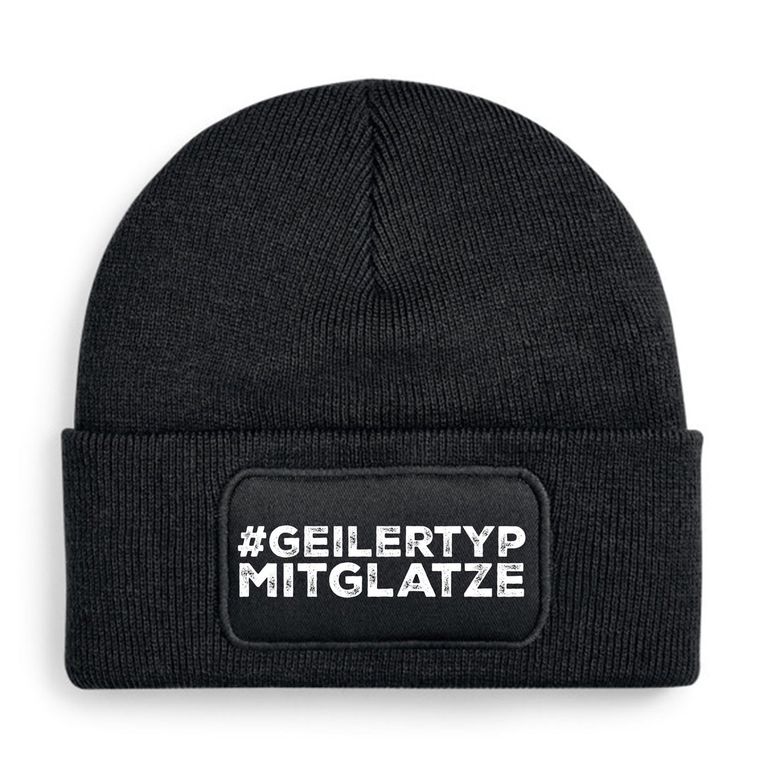 #geilertypmitglatze Mütze – Lustige Beanie mit Spruch | Geschenk für Männer mit Glatze & Humor